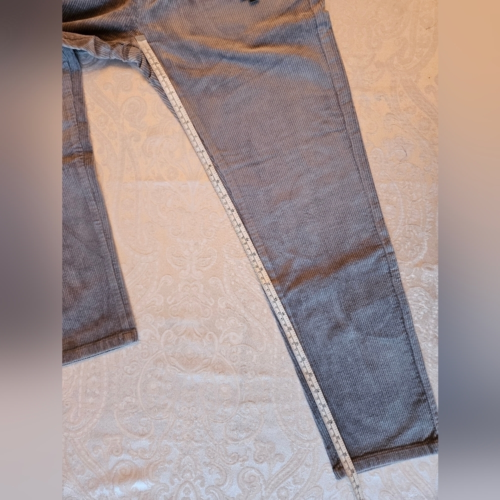 Grey Cotton Corduroy Pants, Casual, Warm, Size 38, Snover, NWT - Picture 2 of 8